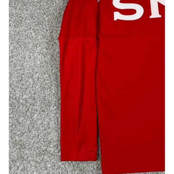 SMU Mustangs Basketball Sweatshirt Mens Small Red Team Player Issued Lightweight - Picture 4 of 10